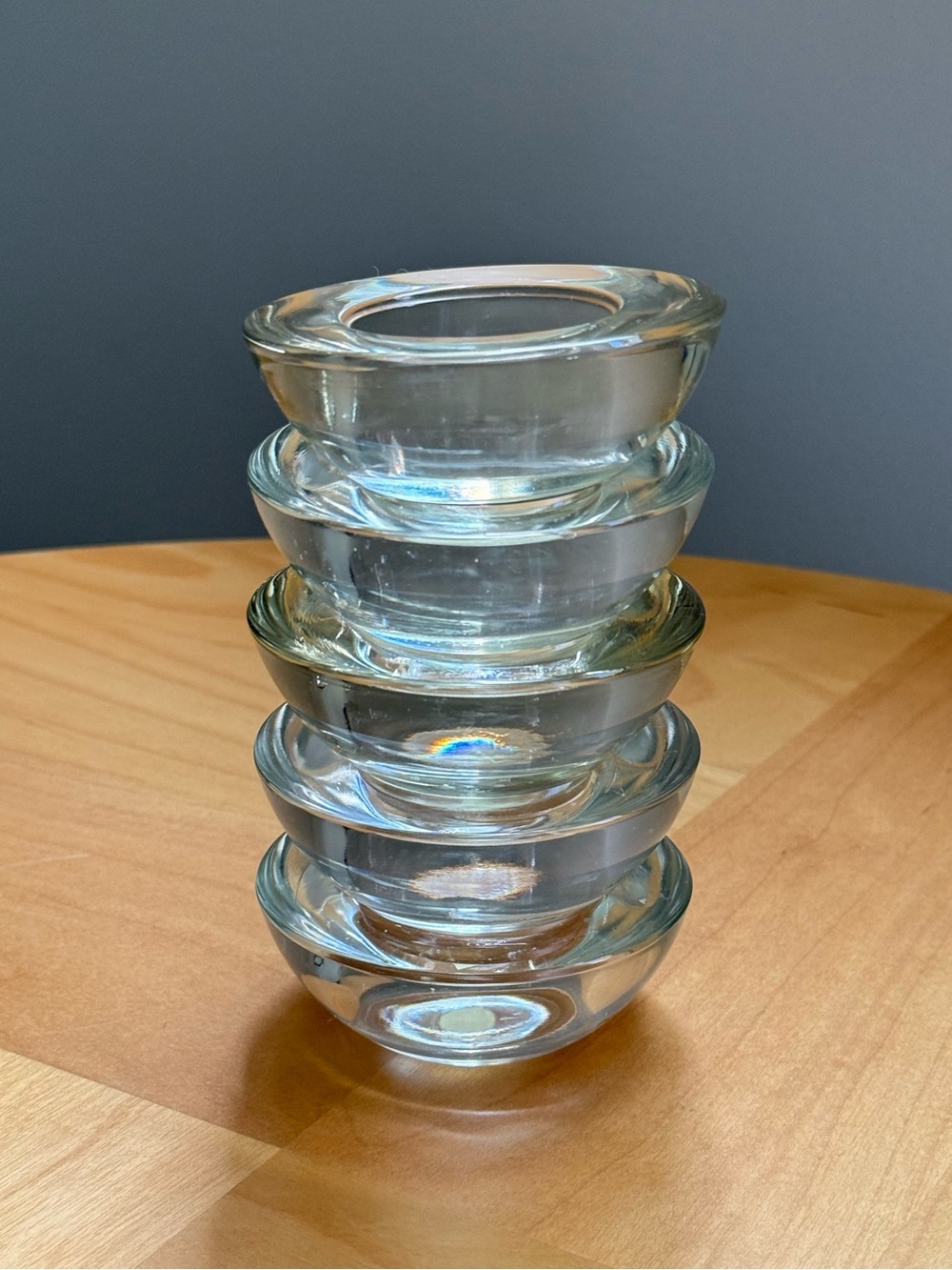 Set of 5 Vintage c2005 IKEA Hej Clear Glass Votive Tealight Candle Holders